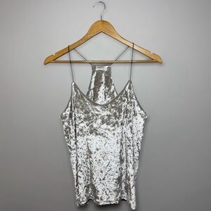 Mod Ref Silver Velvet Camisole Small